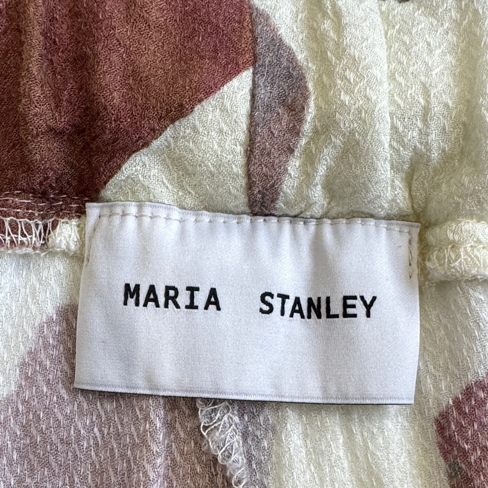 Anthropologie Maria Stanley high-waisted flowy pants Sz M - Picture 2 of 7